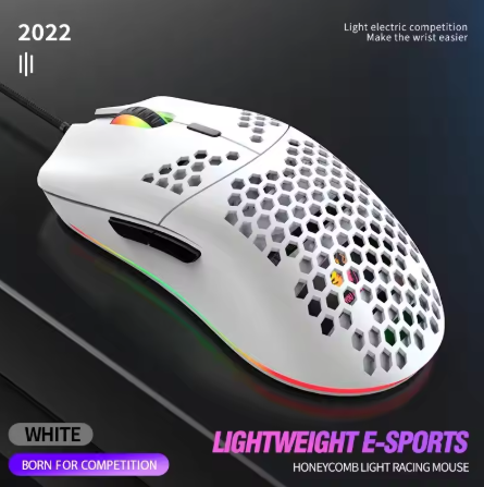 M1 Gaming Mouse – Ultralight, 6400 DPI, RGB Backlit, Ergonomic Design