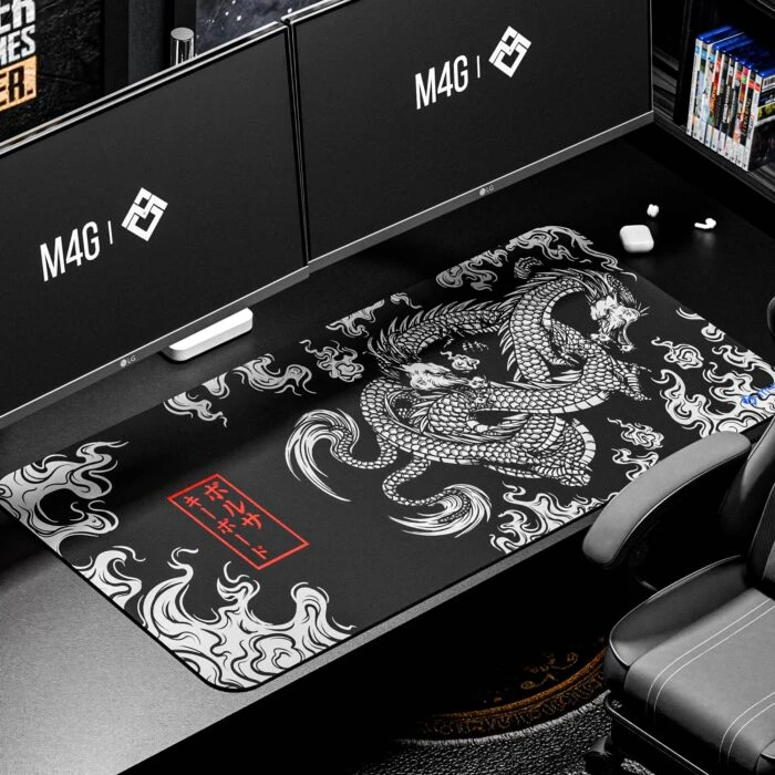 M4G Mouse pad black and White Dragon 900x400mm/4mm - Buy Mouse Pad online in Morocco | Epic Key