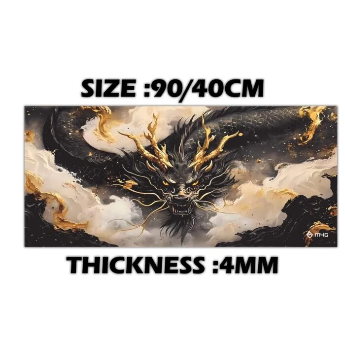 M4G Mouse pad Gold Dragon 900x400mm/4mm - Vue 2 | Mouse Pad Maroc