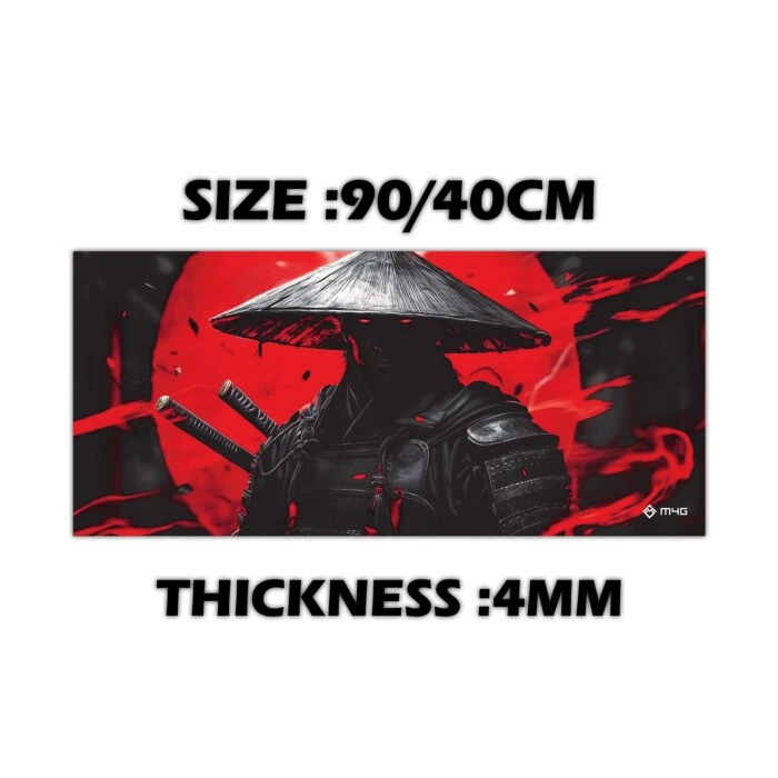M4G Mouse pad Red Samurai 900x400mm/4mm - Mouse Pad photo 2 - Epic Key Morocco