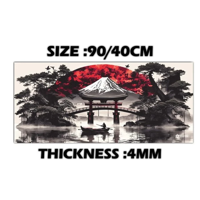 M4G Mouse pad White&red TX 900x400mm/4mm - Vue 2 | Mouse Pad Maroc