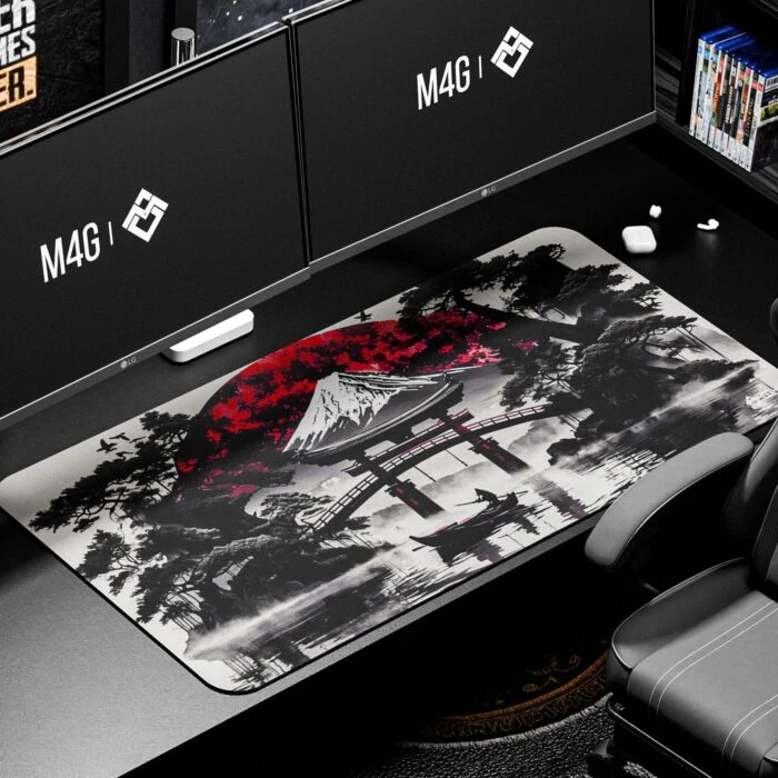 M4G Mouse pad White&red TX 900x400mm/4mm - Mouse Pad | Acheter au Maroc - Epic Key