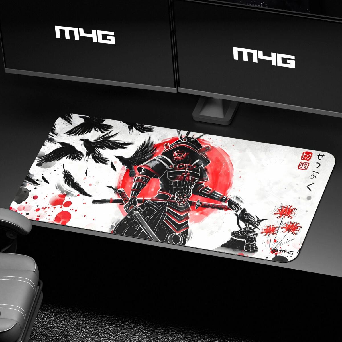 M4G Mouse Red-White Sam 900×400mm / 4mm - Mouse Pad | Acheter au Maroc - Epic Key