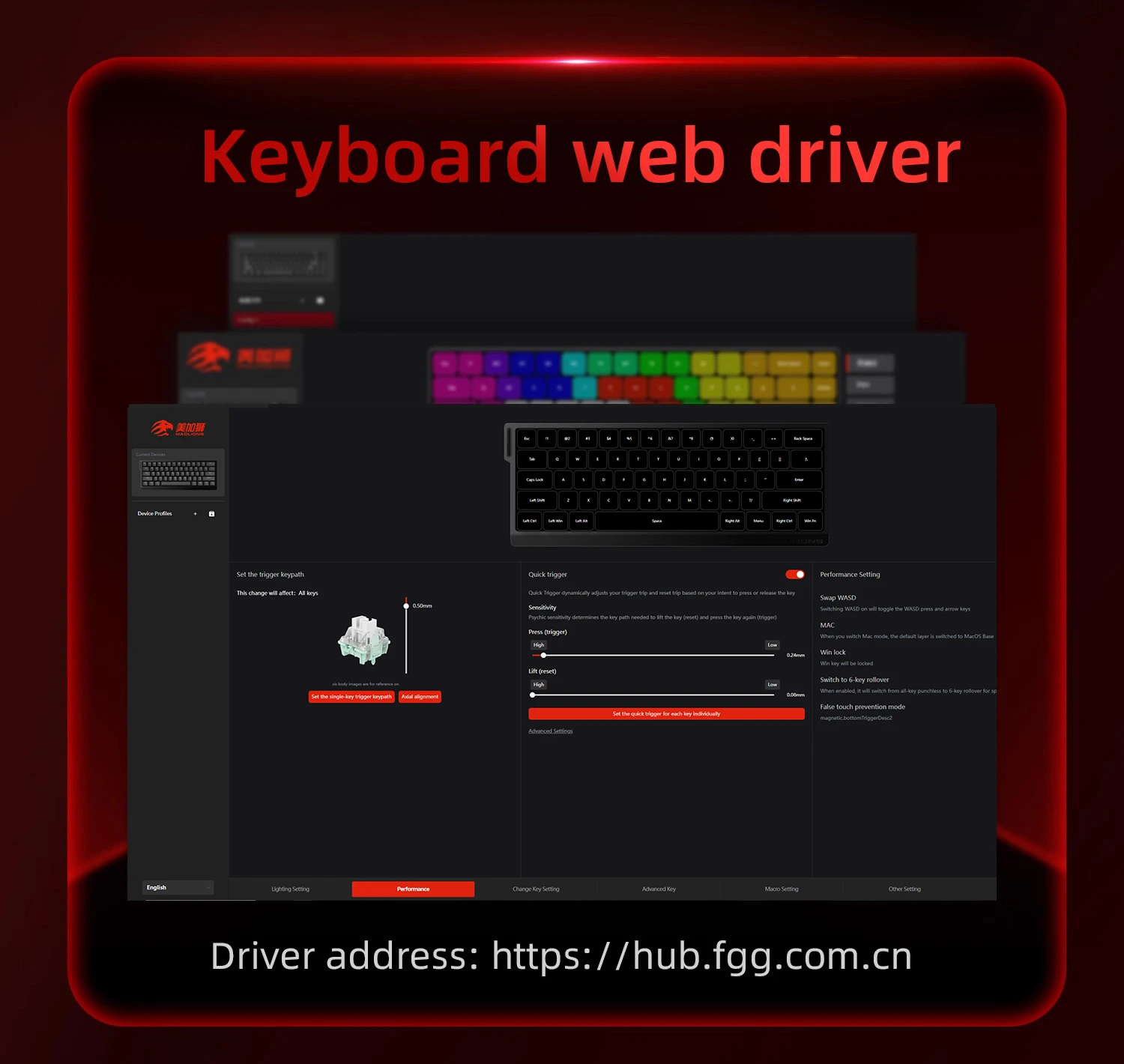 MAD 68 HE (RGB) Magnetic Switch RGB Keyboard - Vue 5 | Keyboard Maroc