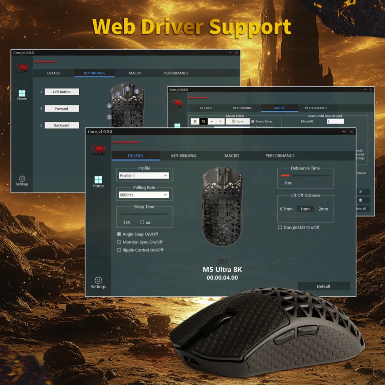 MAMBASNAKE M5 Ultra – 39g Carbon Fiber eSports Gaming Mouse - Mouse photo 5 - Epic Key Morocco