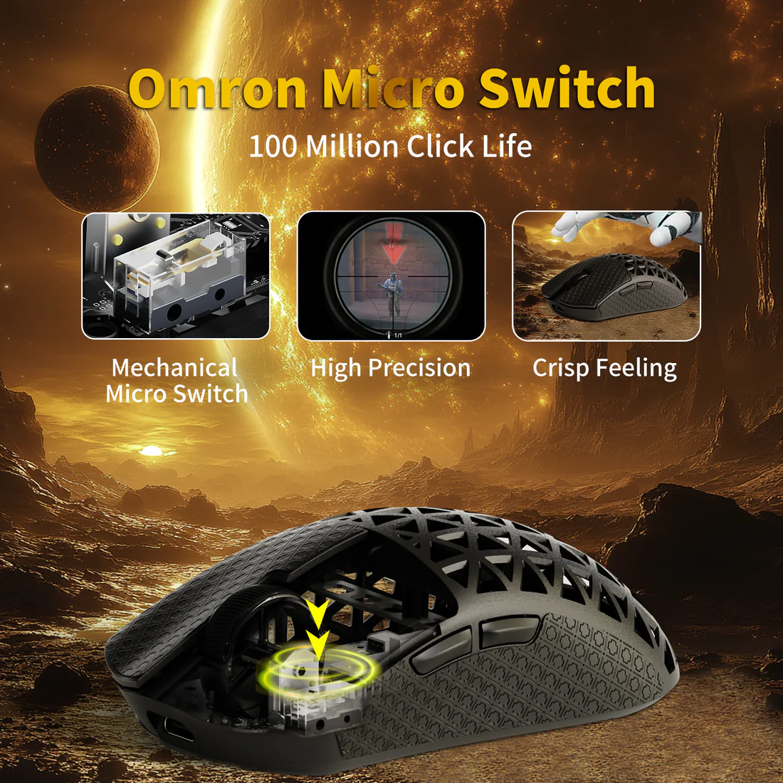 MAMBASNAKE M5 Ultra - 39g Carbon Fiber eSports Gaming Mouse - Vue 7 | Mouse Maroc