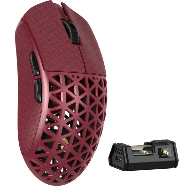 MAMBASNAKE M5 Ultra – 39g Carbon Fiber eSports Gaming Mouse (Red) - Mouse photo 2 - Epic Key Morocco