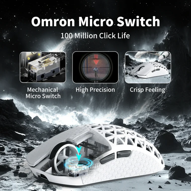 MAMBASNAKE M5 Ultra – 39g Carbon Fiber eSports Gaming Mouse (White) - Mouse photo 5 - Epic Key Morocco