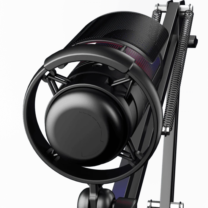 ME6S-35 USB Gaming Microphone – RGB Condenser Mic with Tap-to-Mute, Gain Control & Boom Arm for PC, PS4/PS5, Mac, Phone (Black) - Vue 4 | Microphone Maroc