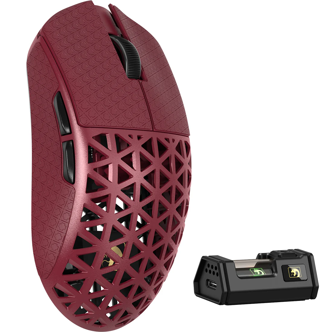 MAMBASNAKE M5 Ultra – 39g Carbon Fiber eSports Gaming Mouse (Red) - Vue 2 | Mouse Maroc