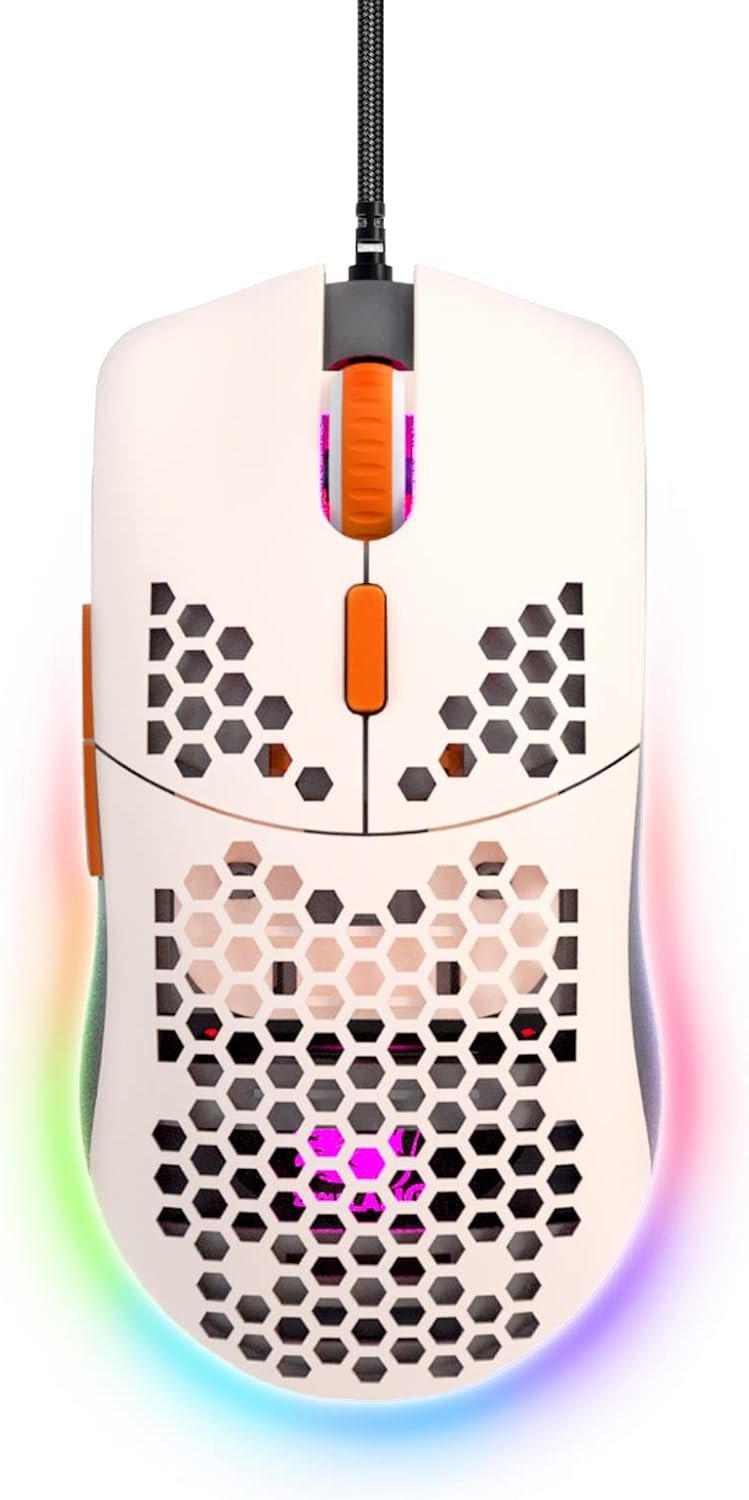 M1 Gaming Mouse – Ultralight, 6400 DPI, RGB Backlit, Ergonomic Design - Vue 2 | Mouse Maroc