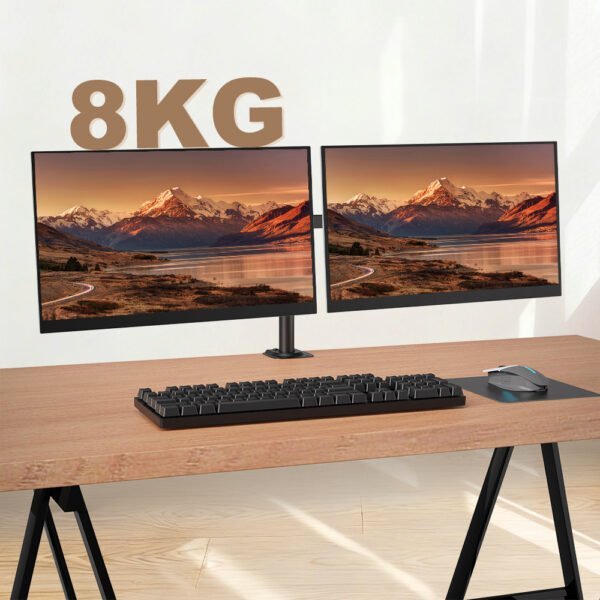 M052 Desk Mount Dual Monitor – Adjustable Stand for 2 Screens (13″–27″) - Vue 8 | Monitor Arm Maroc