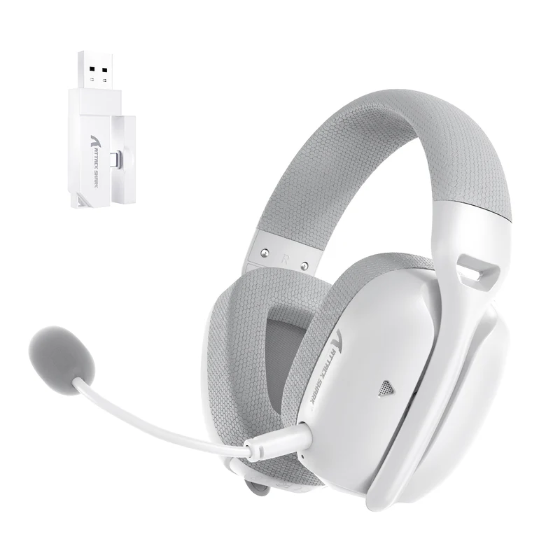 ATTACK SHARK L80PRO Wireless Gaming Headset (White) - Epic Key Morocco
