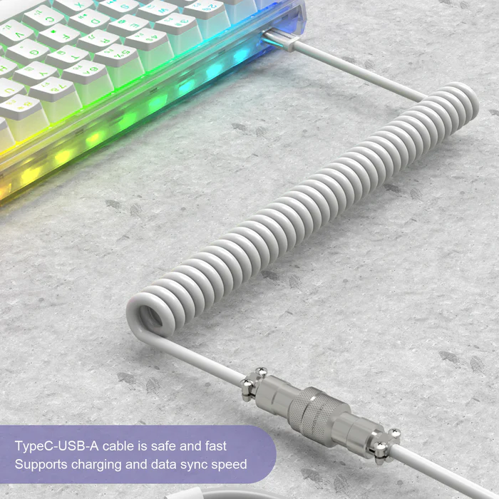 ATTACK SHARK x MAMBASNAKE C01 Coiled Cable - Vue 3 | Accessory Maroc