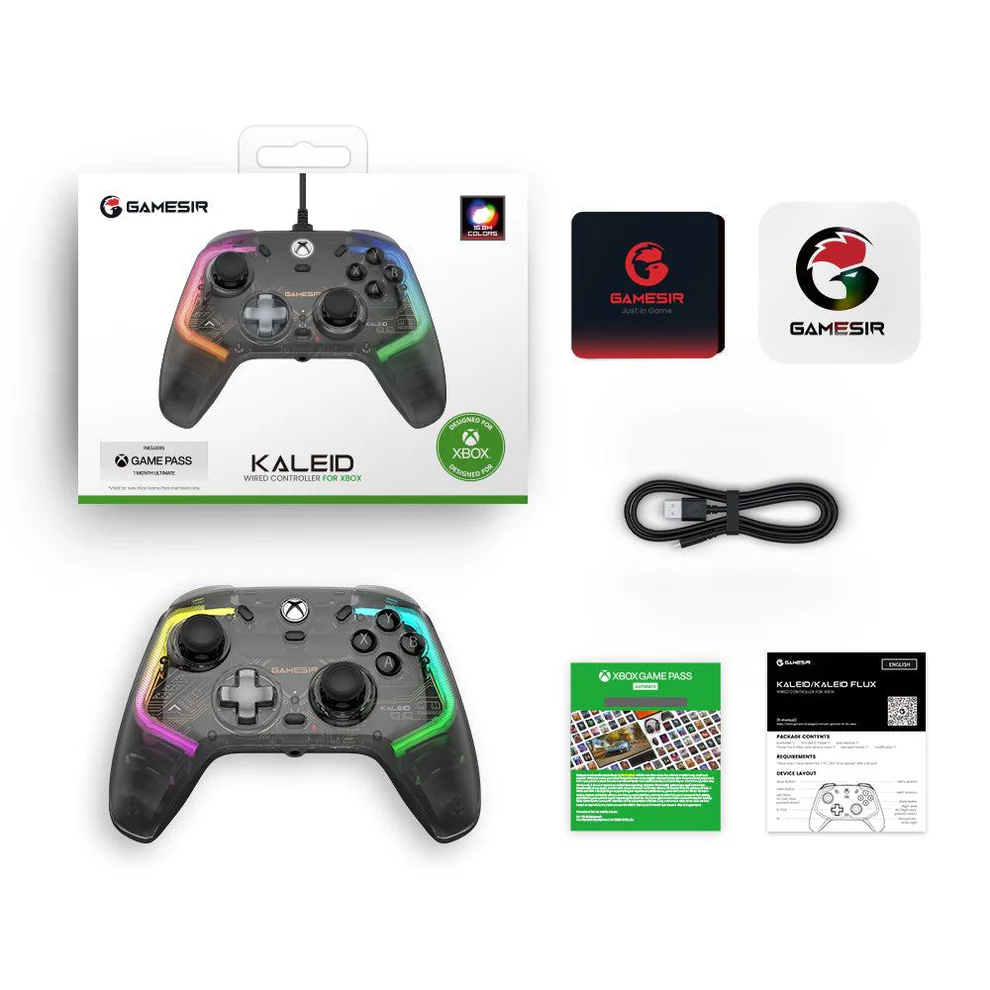 GameSir Kaleid Wired Xbox Controller – Hall Effect Sticks & Triggers, Hair Trigger Mode, RGB, 4 Motors, Software Customization (Xbox/PC) - Vue 5 | Game controller Maroc