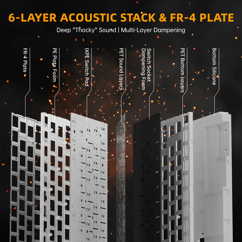 ATTACK SHARK R68 HE Carbon Fiber Rapid Trigger Keyboard Magnetic Switch (Ink Shade) - Vue 8 | Keyboard , Magnetic Keyboards Maroc