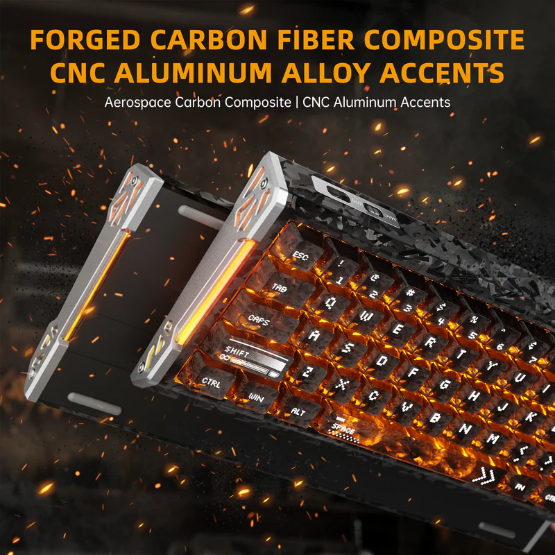 ATTACK SHARK R68 HE Carbon Fiber Rapid Trigger Keyboard Magnetic Switch (Ink Shade) - Vue 2 | Keyboard , Magnetic Keyboards Maroc