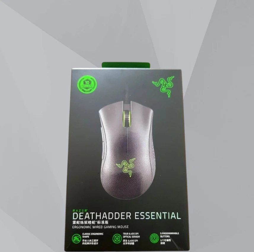 Razer DeathAdder Essential (Black) – Ergonomic Gaming Mouse - Vue 4 | Mouse Maroc