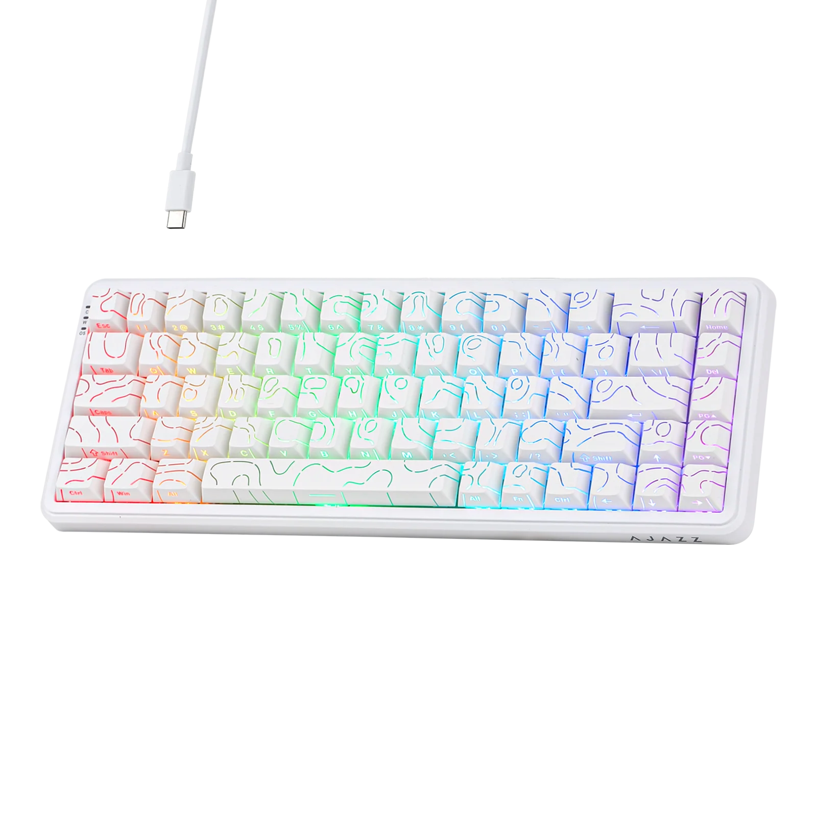 AK680 MAX Magnetic Keyboard (White Contour) - Vue 2 | Keyboard , Magnetic Keyboards Maroc