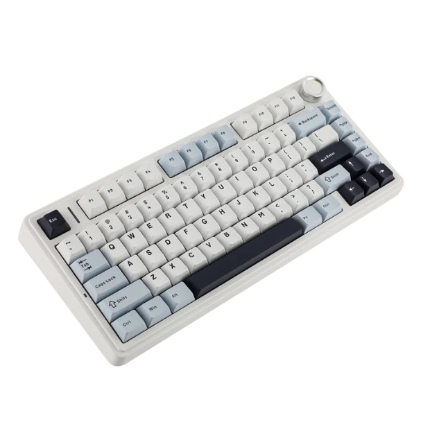 Aula F75 Gasket Mechanical Keyboard Light Blue - Vue 2 | Keyboard Maroc