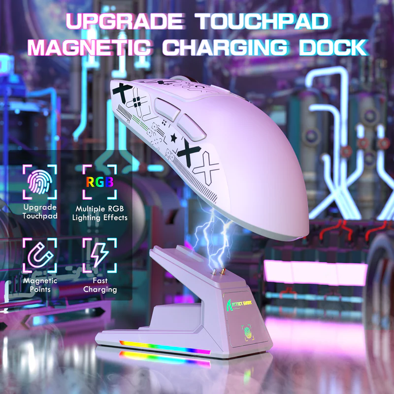 ATTACK SHARK X1 – Ultra-Light Tri-Mode Gaming Mouse - Vue 3 | Mouse Maroc