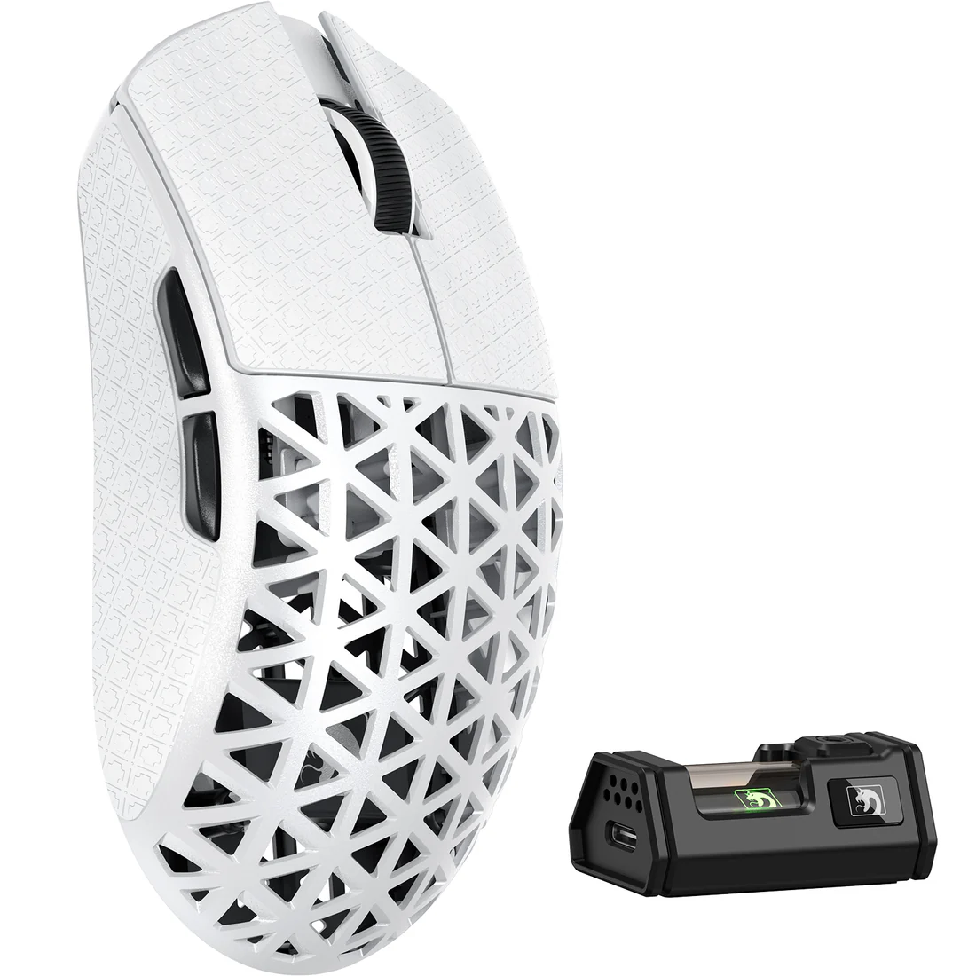 MAMBASNAKE M5 Ultra – 39g Carbon Fiber eSports Gaming Mouse (White) - Vue 2 | Mouse Maroc