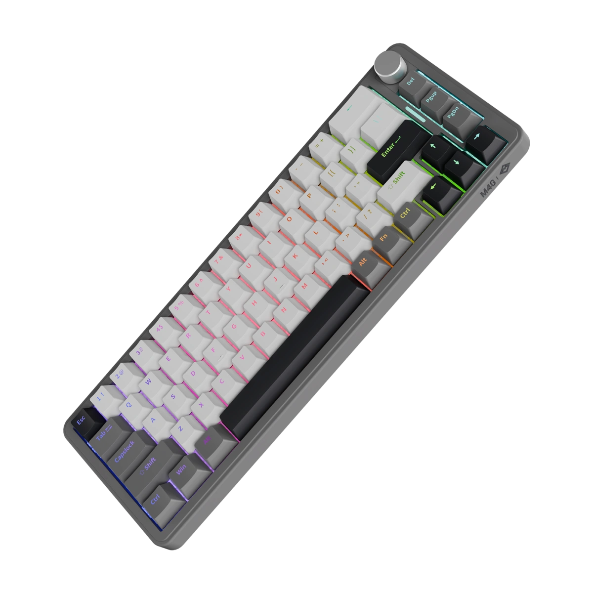 GM68-V2 Mechanical Keyboard Grey & White - Vue 4 | Keyboard Maroc