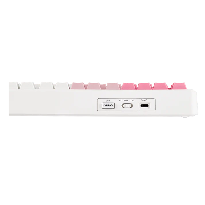 EPOMAKER x AULA F75 Max (Pink White) - Vue 4 | Keyboard Maroc