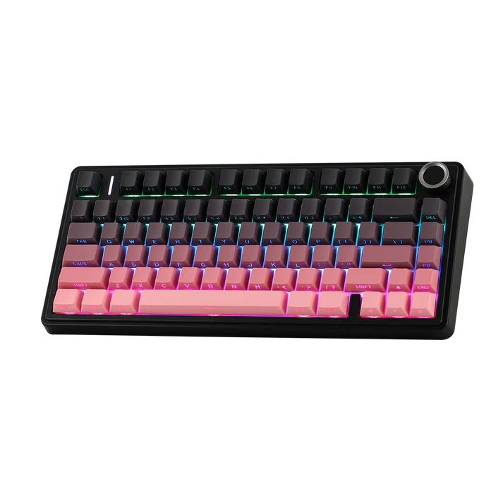 Aula F75 Gasket Mechanical Keyboard ( Pink Side-Printed) - Vue 2 | Keyboard Maroc