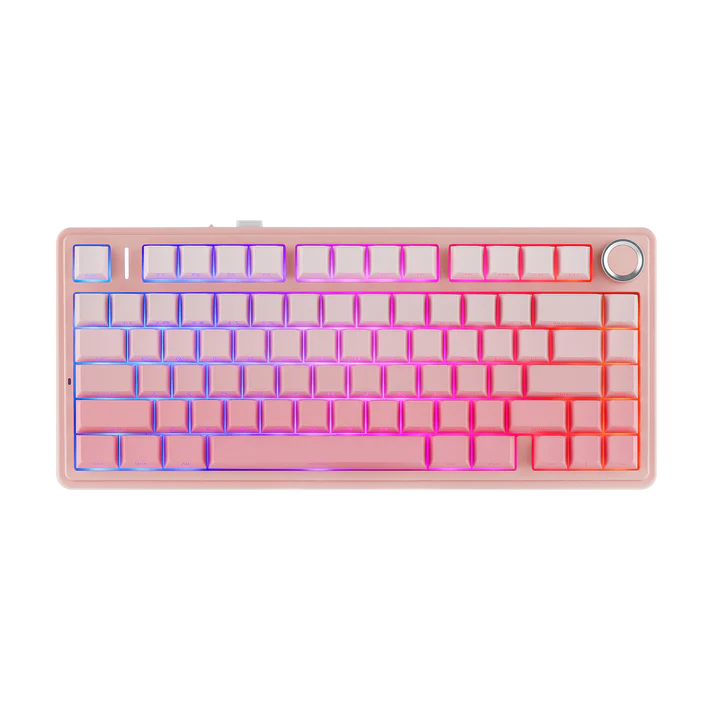 Aula F75 Gasket Mechanical Keyboard (Gradient Pink) - Vue 2 | Keyboard Maroc