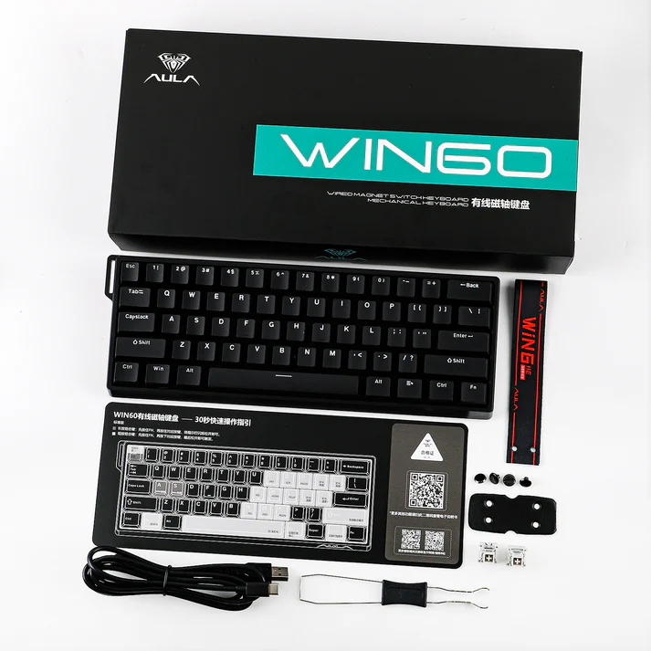 AULA WIN60 HE Series (Black) - Vue 4 | Keyboard , Magnetic Keyboards Maroc