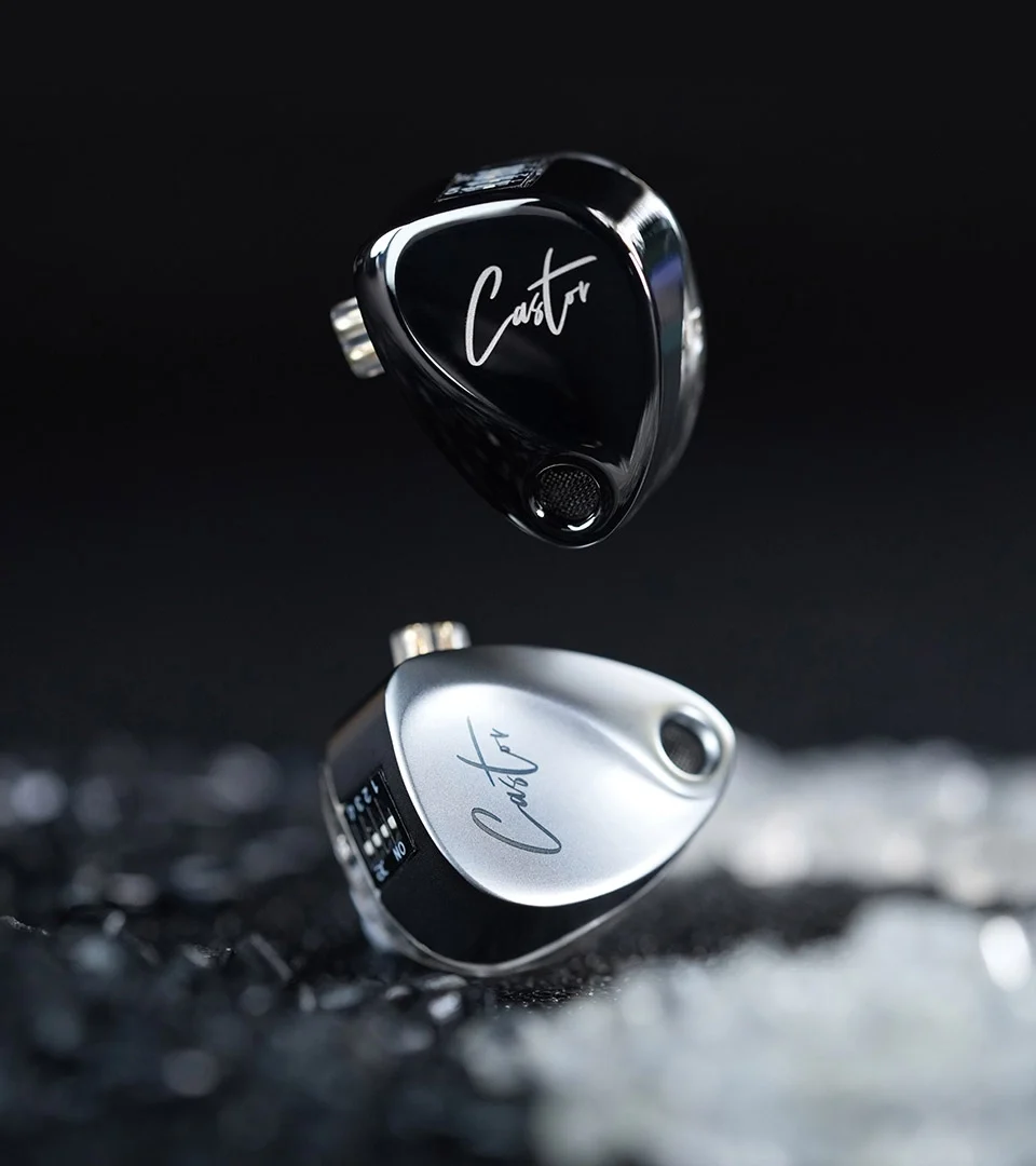 KZ Castor Dual Dynamic Driver HiFi In-Ear Monitor Earphones – Tunable Bass IEM (3.5mm) (With Mic )