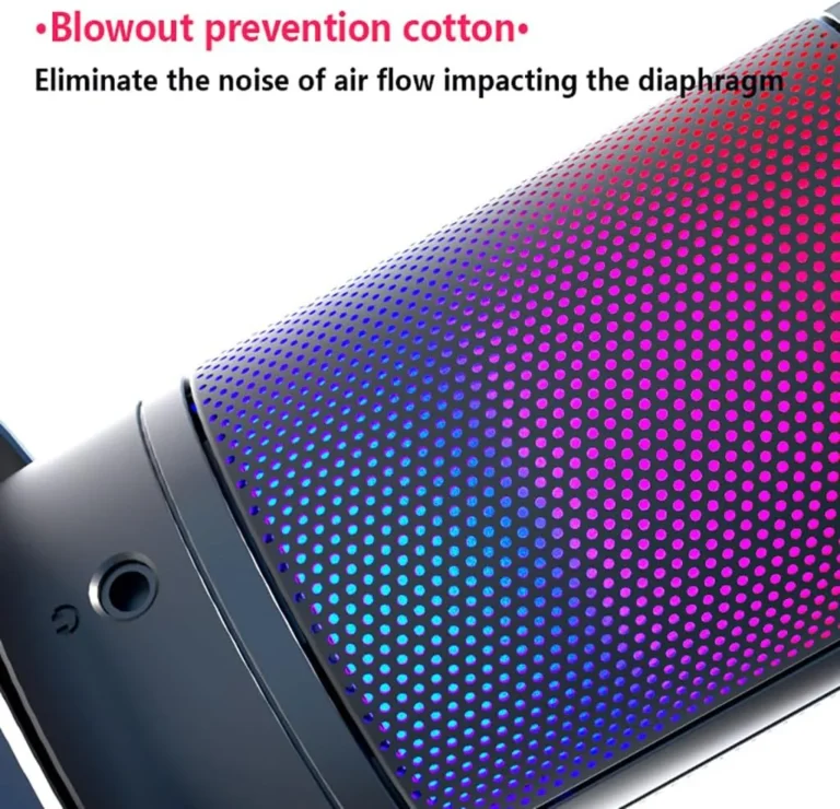 ME6S-35 USB Gaming Microphone – RGB, Touch Mute, Gain Control, Shock Mount – for PC, PS4/PS5, Mac, and Mobile Devices - Microphone photo 2 - Epic Key Morocco