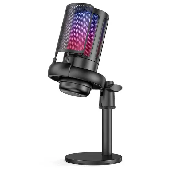 ME6S-35 USB Gaming Microphone – RGB, Touch Mute, Gain Control, Shock Mount – for PC, PS4/PS5, Mac, and Mobile Devices - Epic Key Morocco