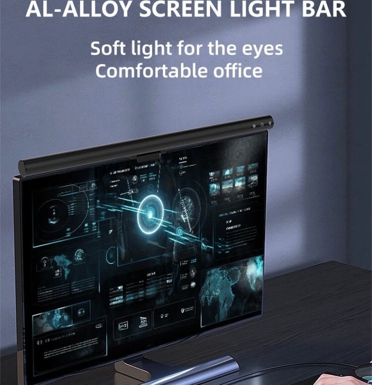 Monitor Light Bar TB-300SA – 42cm LED Screen Lamp, Eye Protection, Dimmable, Adjustable Color Temperature - Vue 5 | Accessory Maroc