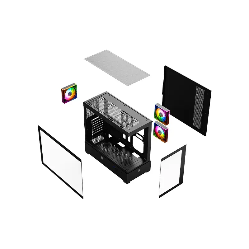 NOVA ECLIPE Black - Vue 4 | PC Case Maroc