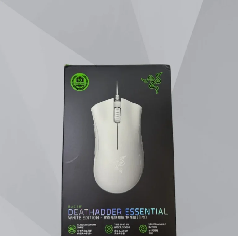 Razer DeathAdder Essential (White) – Ergonomic Gaming Mouse - Mouse photo 3 - Epic Key Morocco