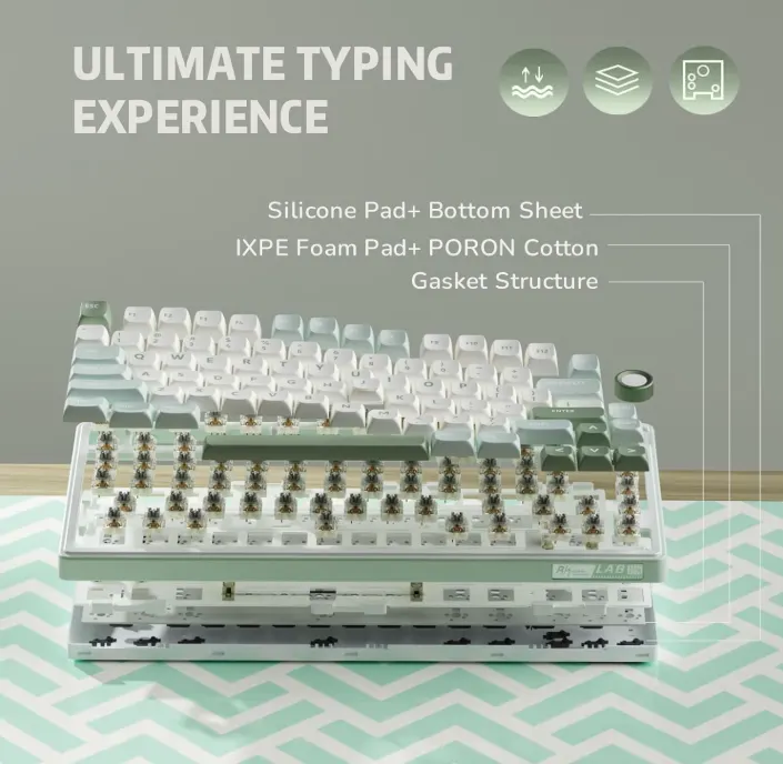 RK ROYAL KLUDGE R75 Wired Mechanical Gaming Keyboard (Silver Switches) - Keyboard photo 4 - Epic Key Morocco