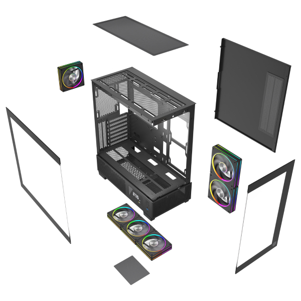 SG PRO V2 ARGB Black - Vue 4 | PC Case Maroc