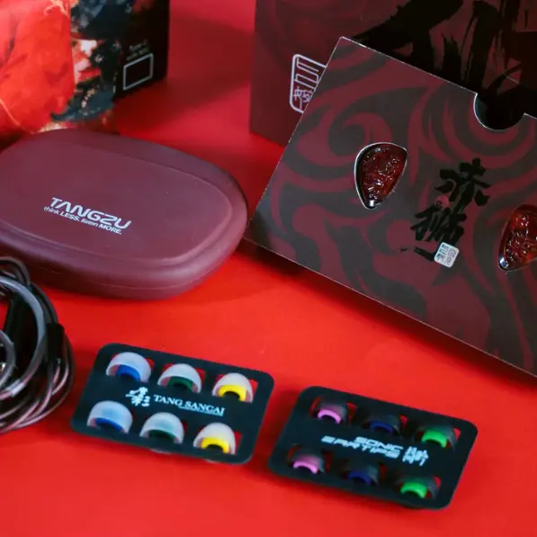 TANGZU WANER SG 2 Red Lion Edition 10mm PET Single Dynamic In-Ear Earphones (Type C) (With MIC) - Vue 5 | Earphones Maroc