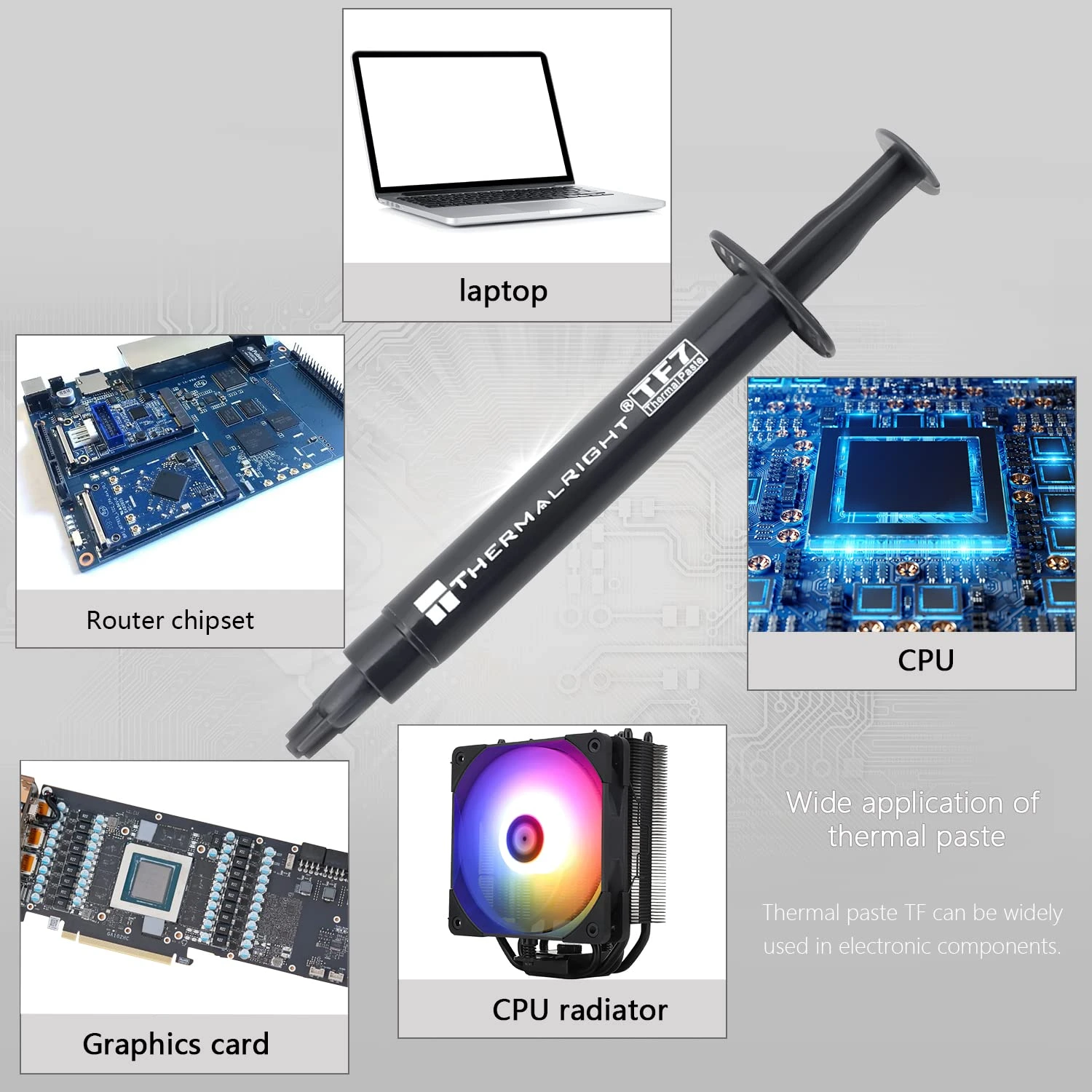 Thermalright TF7 Thermal Paste 2g – 12.8W/m·K High Performance CPU/GPU Compound - Vue 3 | Accessory Maroc