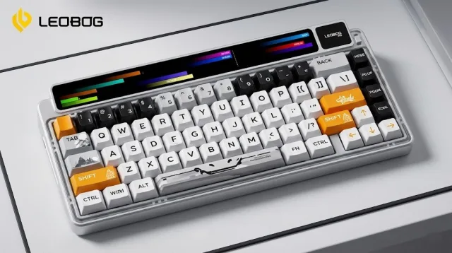 LEOBOG AMG65 Mechanical Keyboard With TFT LED Screen 3mode RGB Hot Swap Gaming Keyboard Custom Computer Gamer Accessories Gifts
