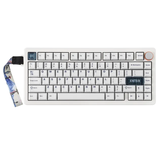 CIDOO QK75 75% VIA Programmable Gasket Wired/Bluetooth/2.4GHz Wireless Mechanical Keyboard with 4000mAh Battery & RGB Backlight