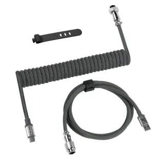 ATTACK SHARK C01PRO Coiled Type-C Cable (Grey)