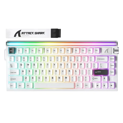 ATTACK SHARK R85 HE Rapid Trigger Keyboard Magnetic (White)