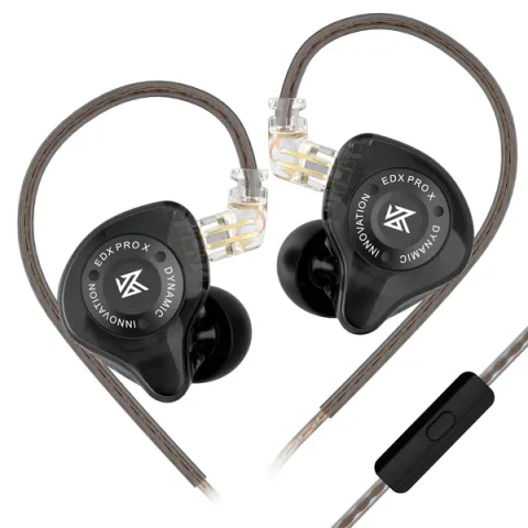 KZ EDX PRO X In-Ear Headphones for Music, Gaming & Sports Black (With Mic)