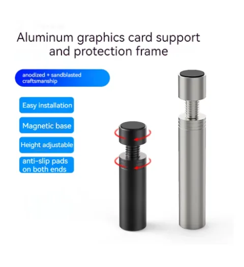 TEUCER VC-16Plus Graphics Card GPU Holder Vertical (Silver)